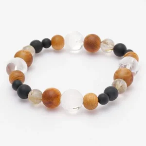YAKUSUGI, cristal des quatre dieux, bracelet en quartz rutile