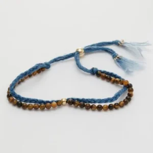 Bracelet INDIGO Dye Hemp Cotton Strings