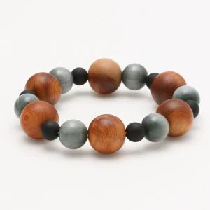 Bracelet Hexagramme YAKUSUGI Ceder x Oeil de Tigre Blanc