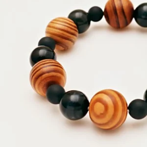 Bracelet Hexagram YAKUSUGI Ceder x Oeil de Tigre Bleu