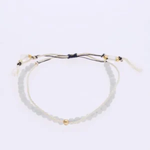 Mar Birthstone Silk Code Braid Bracelet-Aquamarine