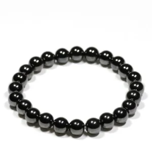 Bracelet en perles d'hématite de 8 mm