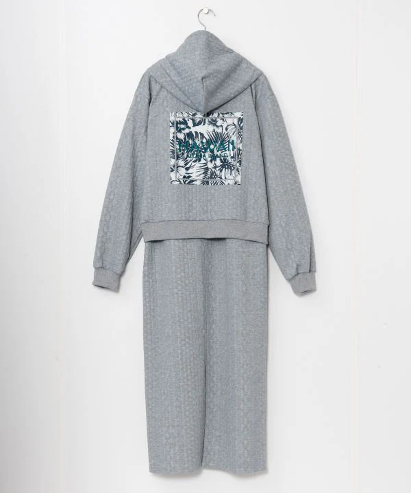 Ensemble robe et sweat à capuche zippé à détails texturés – Image 5