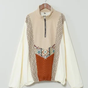 Sweat à capuche zippé Patchwork Haif