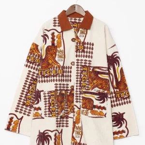 Veste chemise en velours côtelé de style vintage pour homme